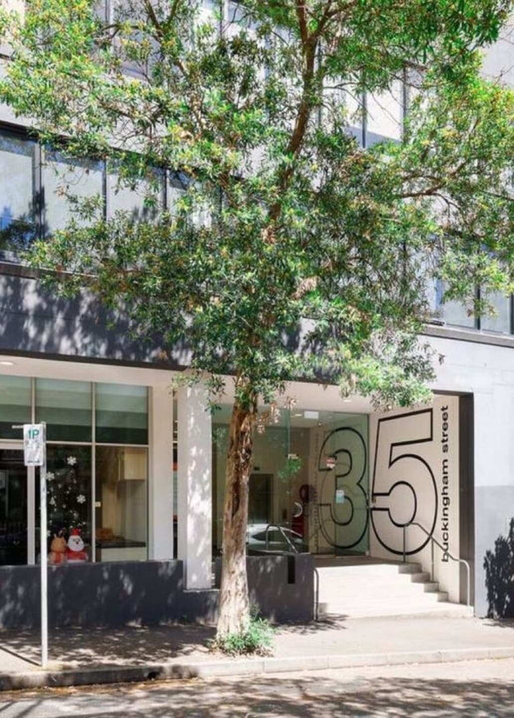 Office street level entry